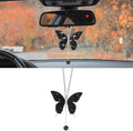 Rhinestone Butterfly Rearview Mirror Ornament by Unknown