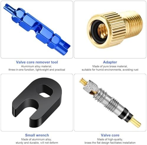 26 Pieces Presta Valve Core Repair Kit，Tubeless Valve&Presta Valve Caps；Valve - Image 3