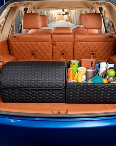 Owleys Trunk Organizer for SUV, PU Leather, 40L + 50L, Set 2pc by OwleysCarAccessories