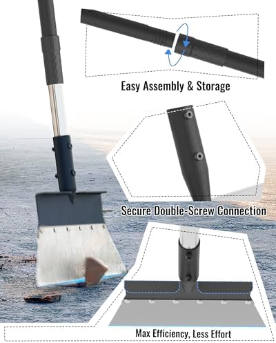 Garden Flat Shovel, Heavy Duty Multifunctional Cleaning Shovel - Image 6
