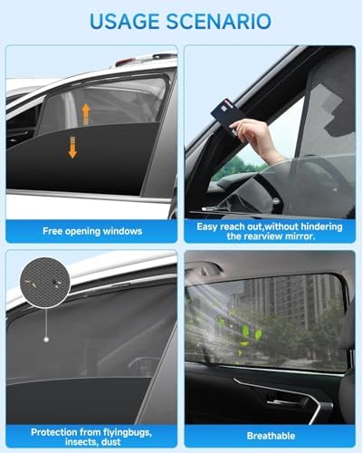 Car Window Shades for Subaru Outback, UV & Heat Blocker, Privacy Protection for - Image 5