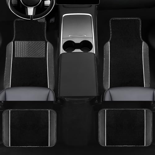 NBTEPEM 10 Pcs Car Floor Mats Full Set Car Accessories, Microfiber Leather - Image 3
