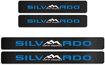 MAXDOOL 4Pcs Car Door Sill Protector Reflective Silverado Off Road - Image 2