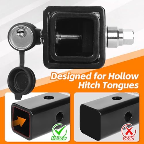 MaxxHaul Quiet 5/8" Hitch Locking Pin Set, Anti-Rattle Hitch Pin - Image 3