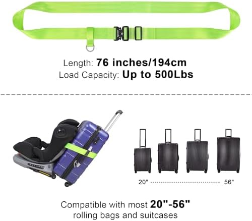 Vigorport Travel Belt, Luggage Strap Convert Carry-on Luggage into Airport - Image 2