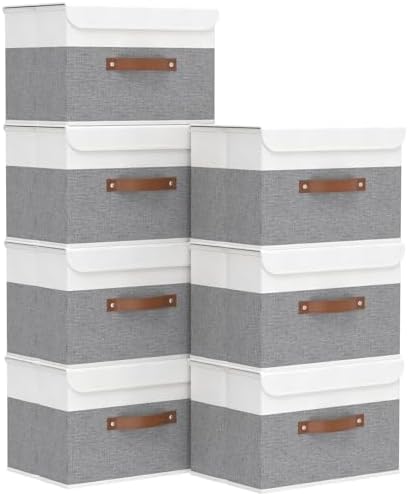 Yawinhe Storage Bins with Lids, 17.7x11.8x11.8in by Yawinhe