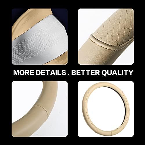 Microfiber Leather Steering Wheel Cover - Image 4