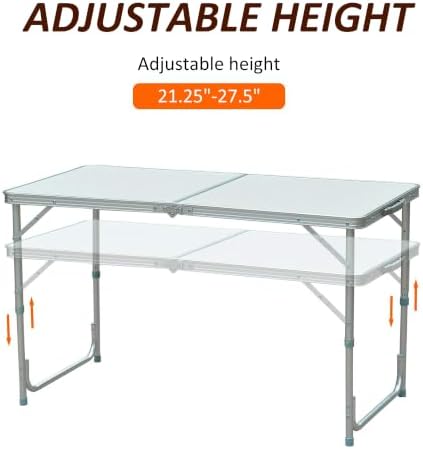 Outsunny 47" Folding Camping Table - Image 4