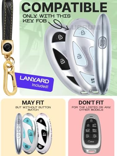 Lucrum Compatible with Hyundai Key Fob Cover & Keychain - Image 2