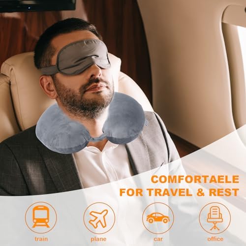 Travel Pillow, 100% Pure Memory Foam U Shaped Neck Pillow, Super Lightweight - Image 2