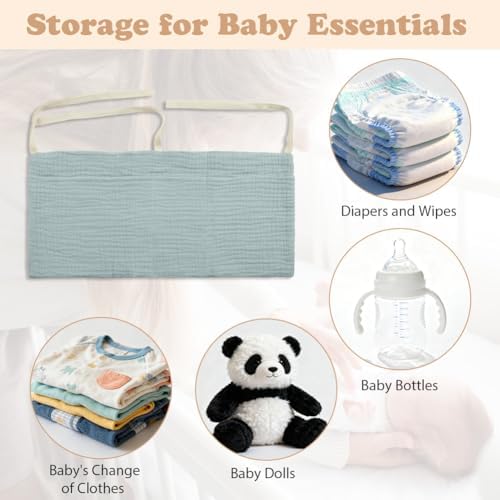 Flintronic Baby Crib Organiser, Baby Bed Storage Hanging Bag, Crib Organizer - Image 4