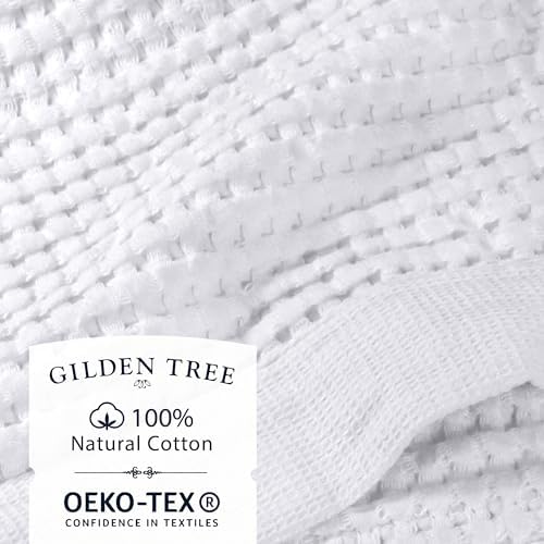 GILDEN TREE Waffle Bath Sheet Quick Dry Towel, Thin Luxury Bath Towels - Image 2