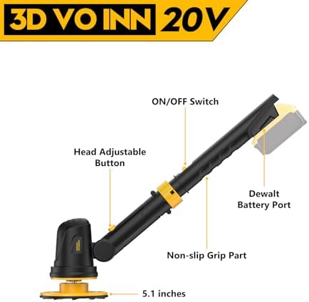Electric Ice Scraper for Dewalt 20V Battery, 1300RPM High-Speed Windshield - Image 2