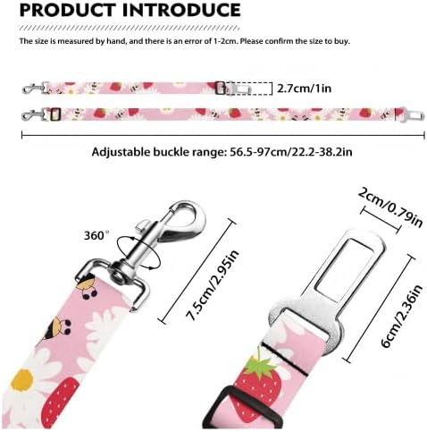 Adjustable Dog Car Seat Belt: 22.2-38.2 Inch Travel Safety Dog Car Harness - Image 6