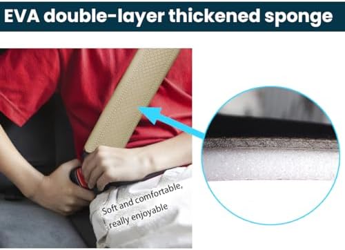 Osilly 2PCS Fiber Leather Seat Belt Shoulder Pads - Image 3