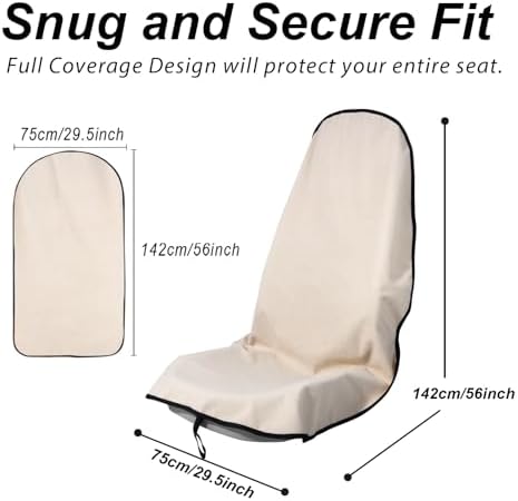 Car Seat Cover Protector Front Seats, - Image 3