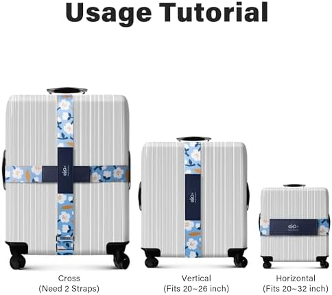 Luggage Straps for Suitcases, Adjustable Luggage Elastic Belt, Travel - Image 3