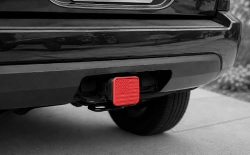 2" Red American Flag Hitch Cover Plug - Image 4