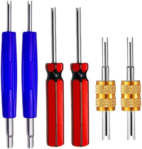 6Pcs Valve Stem Removal Tool Kit, R134 R12 A/C HVAC Air Conditioner Schrader by AUKISS