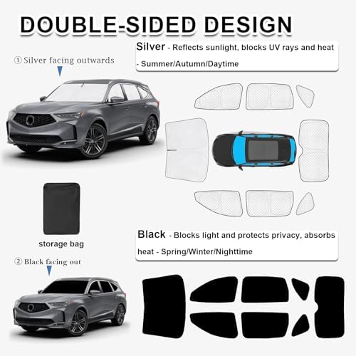 Sun Shades Privacy Camping for Acura MDX 2021-2026 Accessories - Image 4