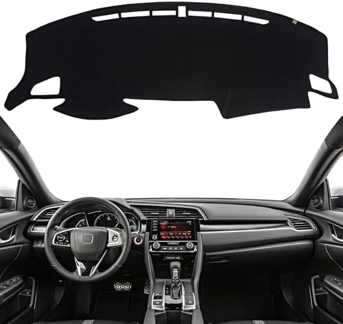 Dashboard Cover Dash Mat Fit for Ho-nda Civic 2021-2016, Car Dash Board Mat by KEYOOG