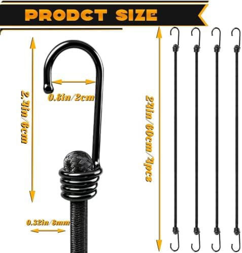Vicsamer 4 PCS Bungee Cords - Image 2