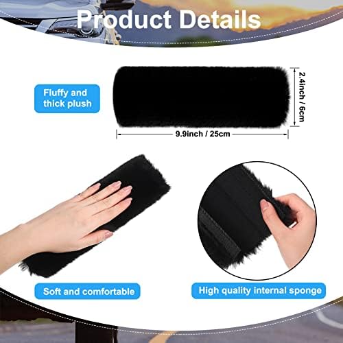 Boao 4 Pack Sheepskin Seat Belt Cover Shoulder Pad - Image 5