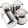 4Pcs 5.15" Stainless Trailer Wheel Center Caps, 4.95" H Chrome by DEWFLEW