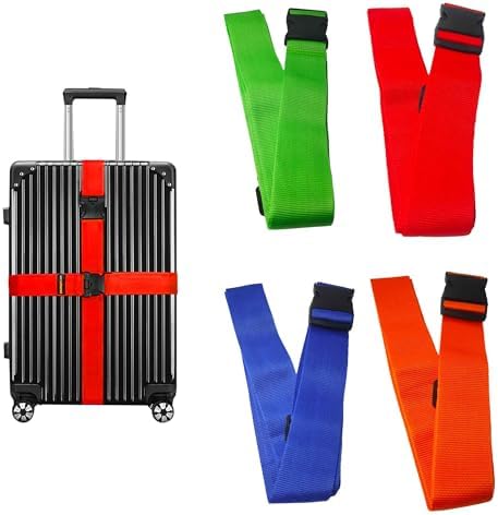 4 Pack Luggage Straps, Adjustable Travel Belt by Unknown