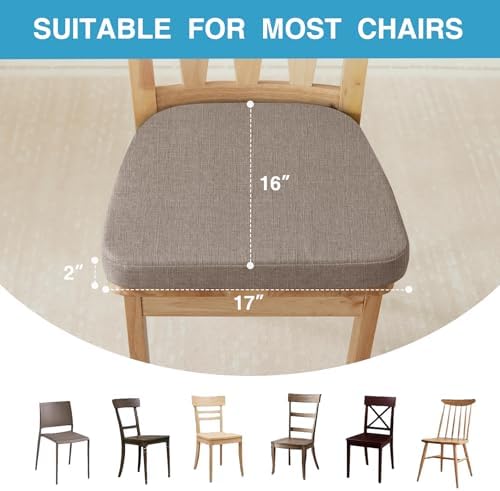 IASEAHK Chair Cushions for Dining Chairs Set of 6, Non Slip Kitchen Chair Pads - Image 4