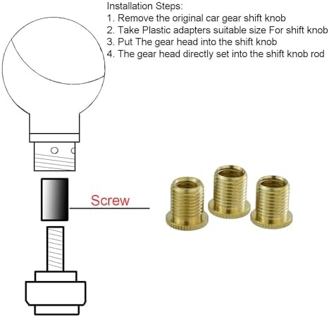 Abfer 5 Speed Shift Knob Upper Left Gear Shift Knobs White Ball - Image 4