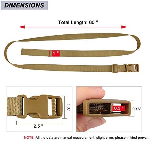 MAGARROW 24" 40" 60" 100" Strap Buckle Packing Straps Adjustable 1-Inch Belt - Image 2
