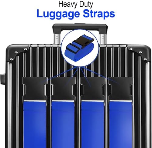 Chelmon Luggage Straps for Suitcases TSA Approved Travel Essentials 8 Pack - Image 3