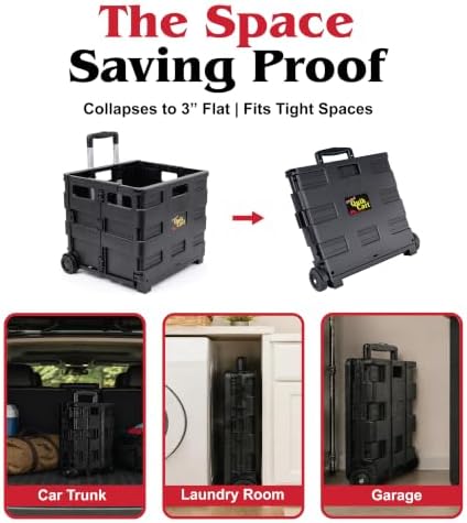 dbest Products Quik Cart Without Lid Collapsible Rolling Crate - Image 4