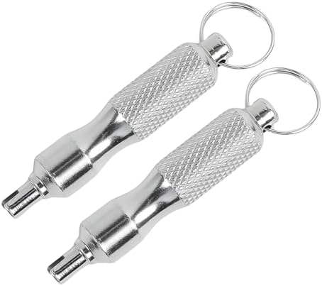 Zpana 2PCS Car Valve Core Removal Tool Keychain, Portable Stainless Steel by Zpana