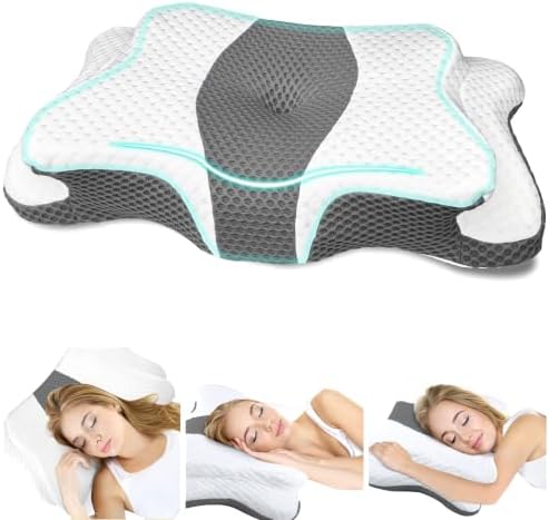 CHxxy Cervical Neck Pillow for Pain Relief Sleeping, Memory Foam Pillows by CHxxy