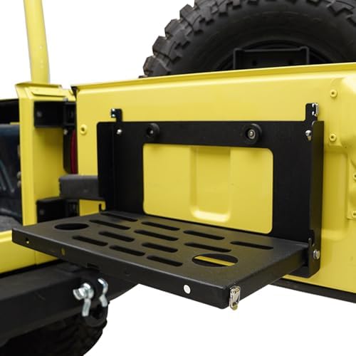 Ritafc Tailgate Table for Wrangler TJ 1997-2006 Foldable Cargo Shelf Storage - Image 2