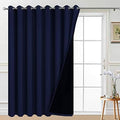 Yakamok Navy Blue Blackout Patio Door Curtain Panels W100 x L96, 1 Panel by Yakamok