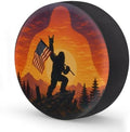 Bigfoot American Flag Spare Tire Cover Wheel Covers Protectors Waterproof by cfpolar