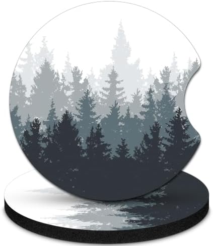 2 Pack Car Coasters，2.75-inch Neoprene Non-Slip Cup Holder Coasters by xiviers