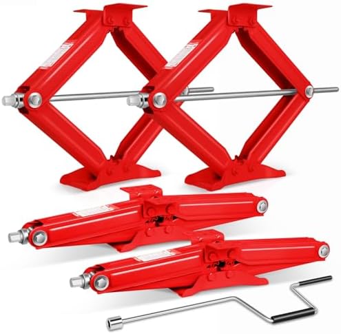 Auto Dynasty 2.5Ton Scissor Jacks 4 Pack, RV Stabilizer Leveling Scissor Car by AutoDynasty