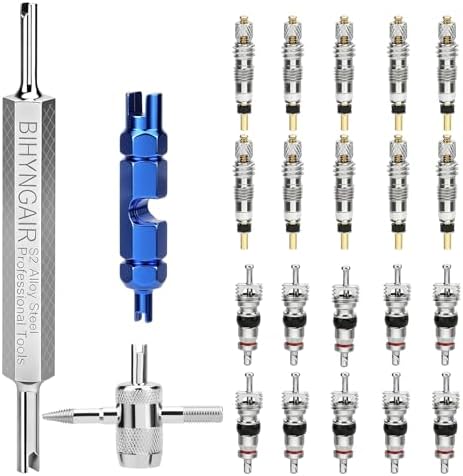 Linkstyle Valve Core Removal Tool Kit: 20PCS Presta Schrader Valve Cores by Linkstyle