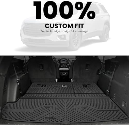 LASFIT Trunk Mat Backrest Mat for Chevy Traverse 2018-2023/Limited 2024 - Image 2