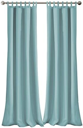 Matine Solid Tab Top Indoor/Outdoor Window Curtain, Mineral by ElreneHomeFashion