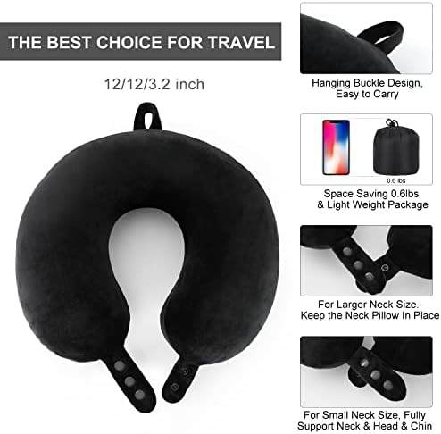TALLGO Travel Pillow, Best Memory Foam Neck Pillow Head Support Soft Pillow - Image 6