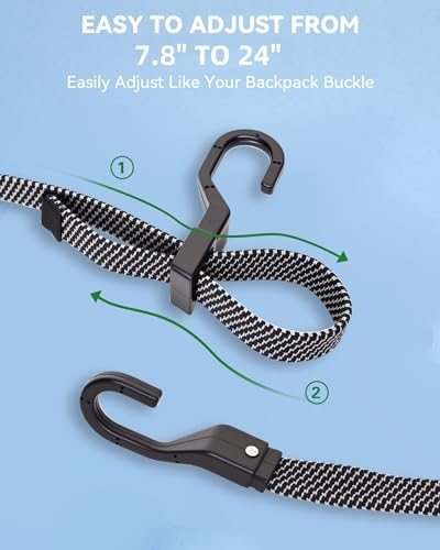 24" Flat Adjustable Bungee Cords - Image 3