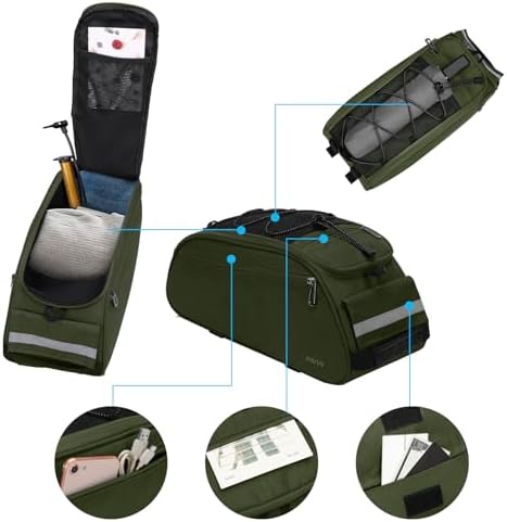 MOSISO Bike Rack Bag, Waterproof Bicycle Trunk Pannier Rear Seat Pouch - Image 3