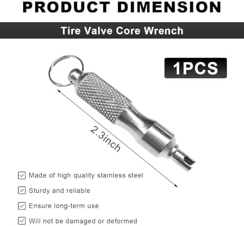 Wevdn Car Tire Valve Core Removal Tool, Portable Stainless Steel Tire Valve - Image 2