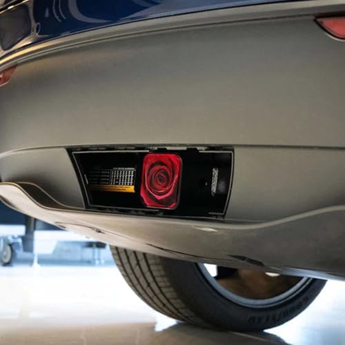 Swono Red Rose Car Towing Hitch Covers Blossom Red Rose Square Trailer Hitch - Image 4