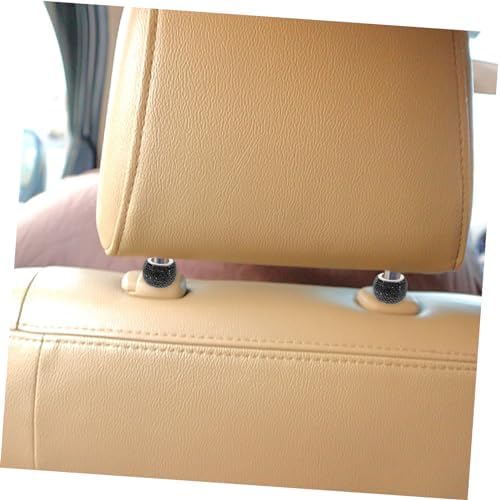 GLEAVI 2pcs Car Headrest Rings Copper Rhinestone Black Decoration - Image 5